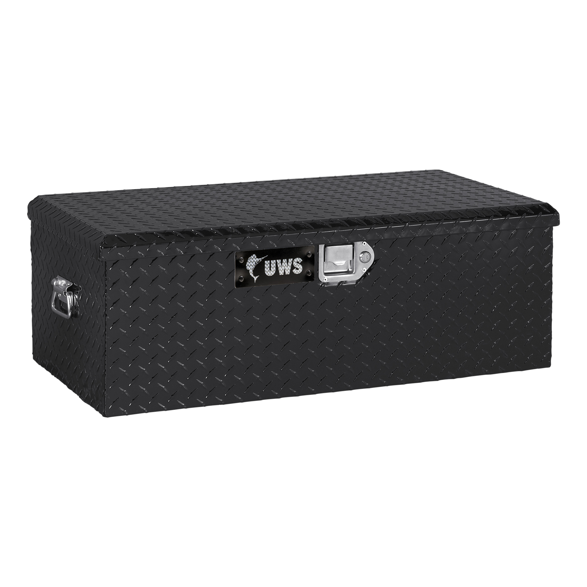 UWS, 36in. Foot Locker, Width 35.875 in, Material Aluminum, Color Finish Gloss Black, Model# EC20072